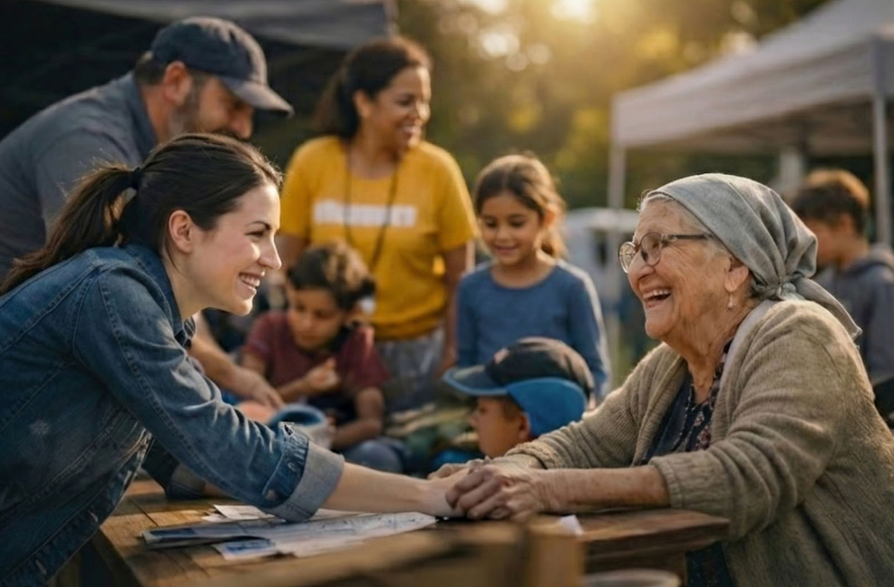Nonprofit team collaborating